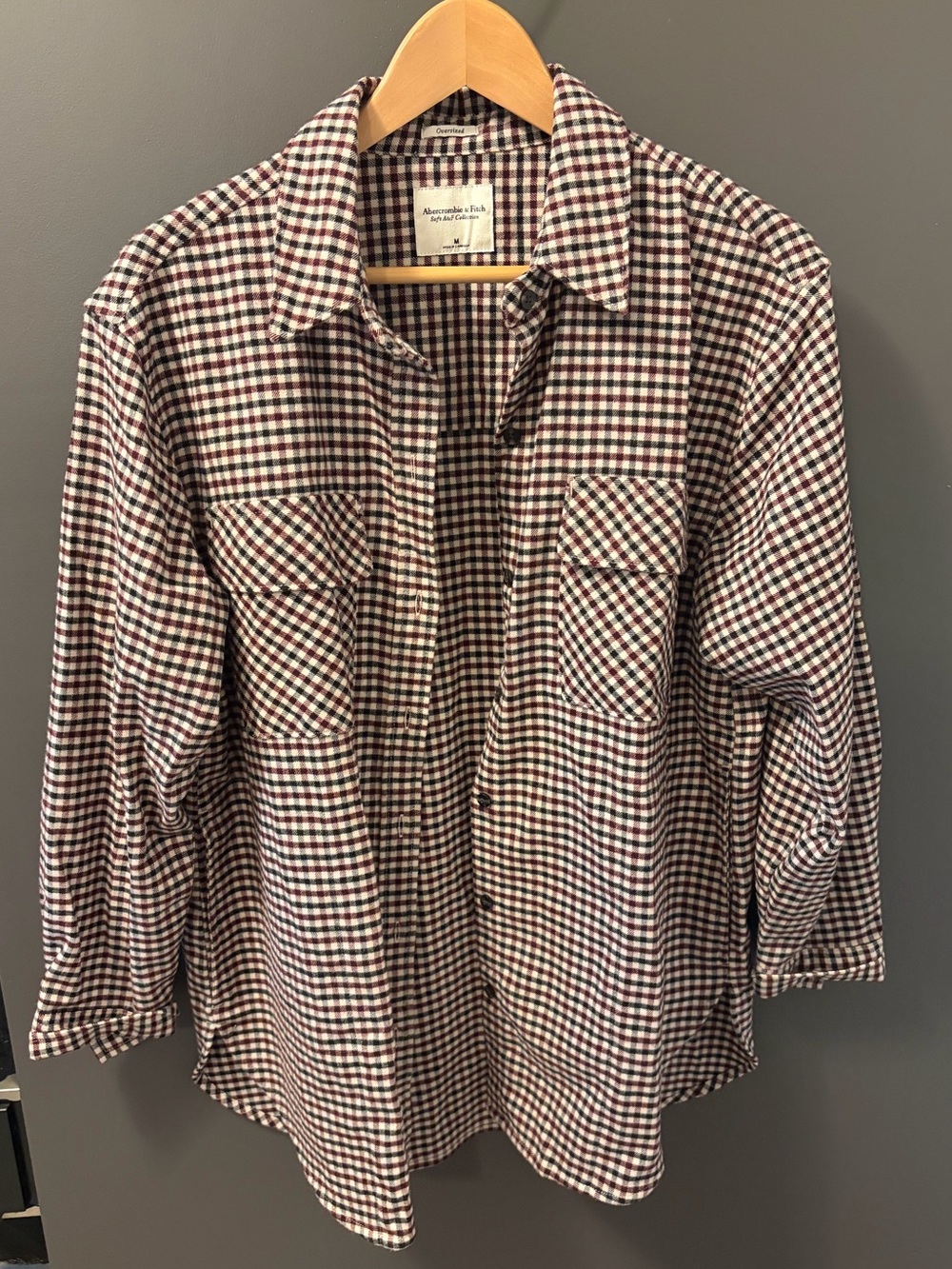 Abercrombie & Fitch Gingham Shirt Jacket